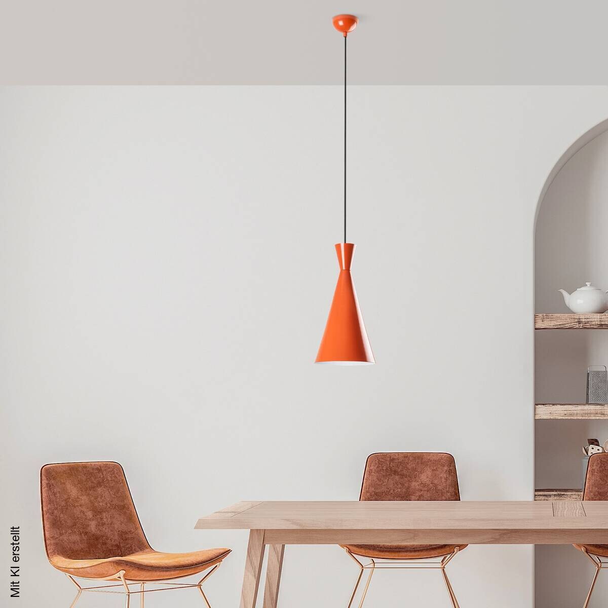 Opviq Pendelleuchte orange B/H/T: ca. 19x134x19 cm E27 1 Brennstellen