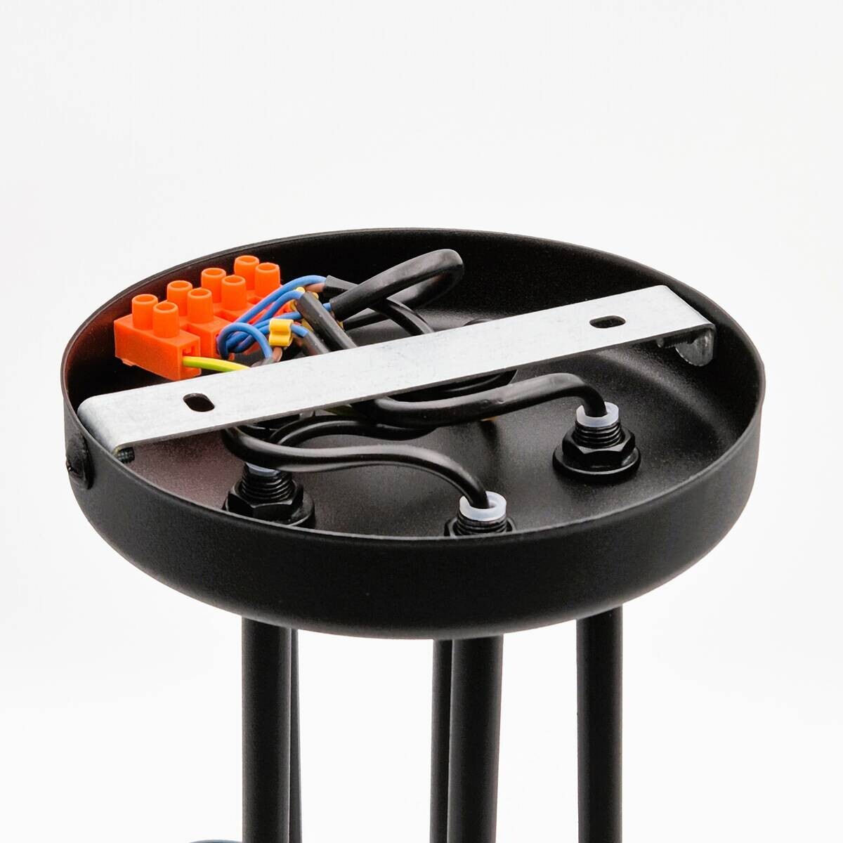 Lamkur Deckenleuchte Domino schwarz Stahl H/L: ca. 40x59 cm E27 5 Brennstellen