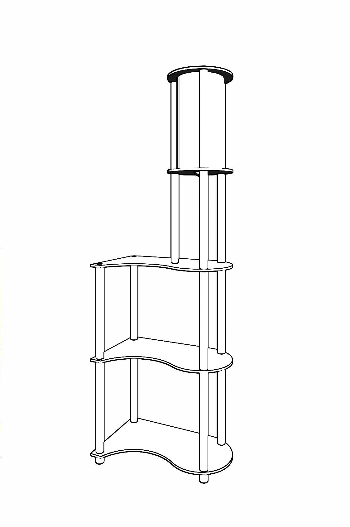 Opviq Stehleuchte nussbaum PVC MDF B/H/T/L/D: ca. 17x140x17x17x17 cm E27 1 Brennstellen