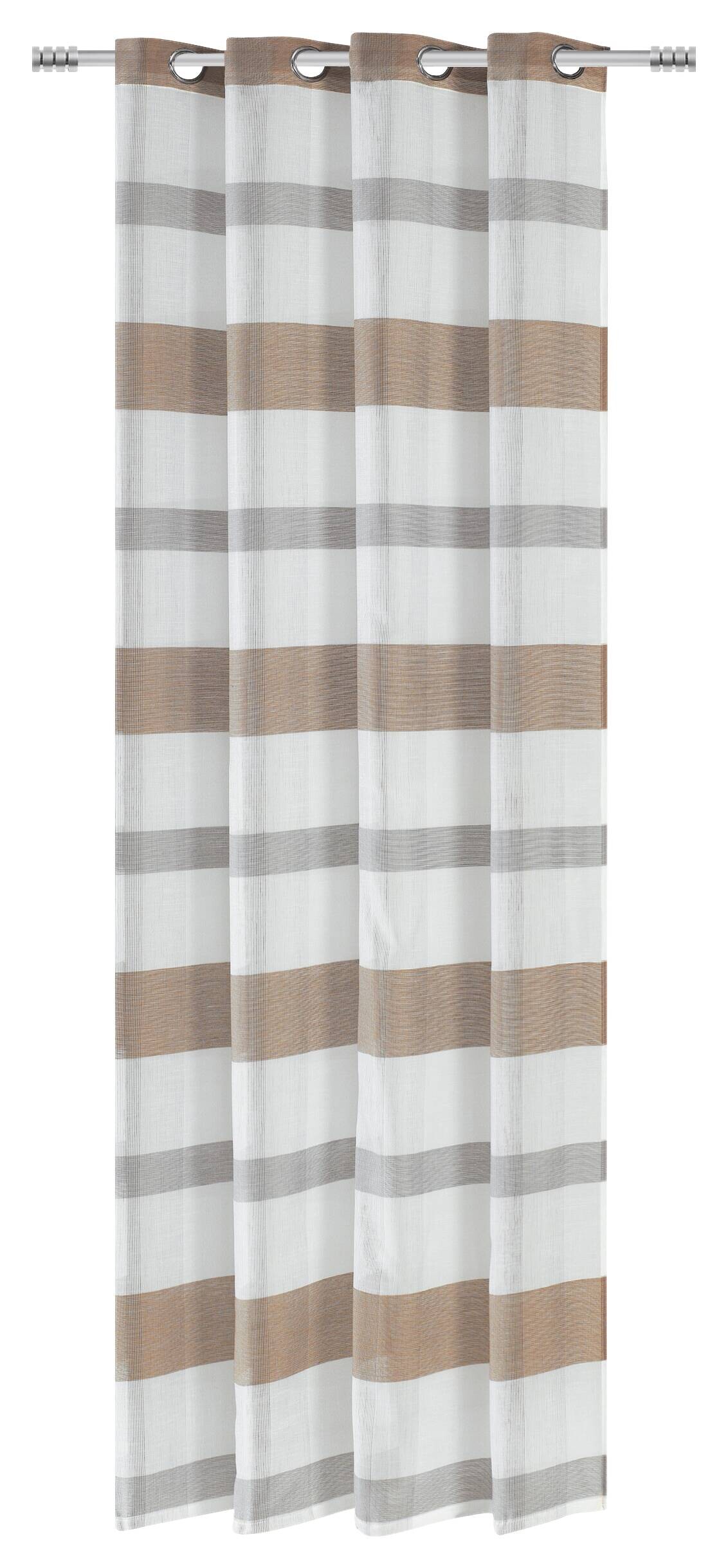 Ösenvorhang Caro braun B/L: ca. 140x245 cm