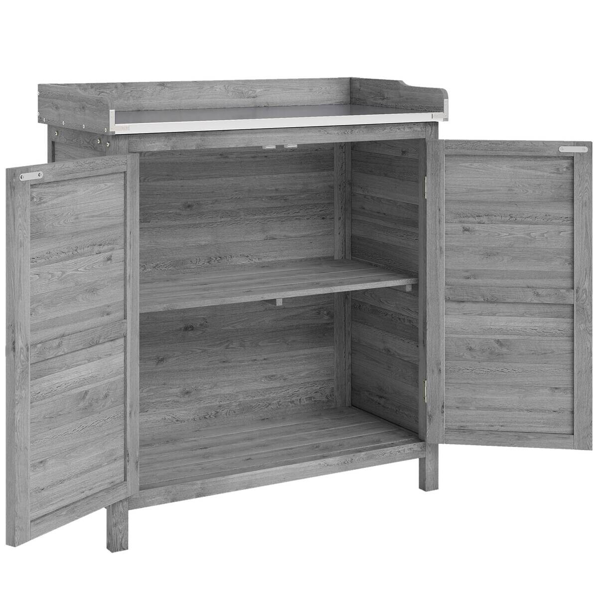 Outsunny Gartenschrank grau B/H/T/L: ca. 40x92x40x83 cm