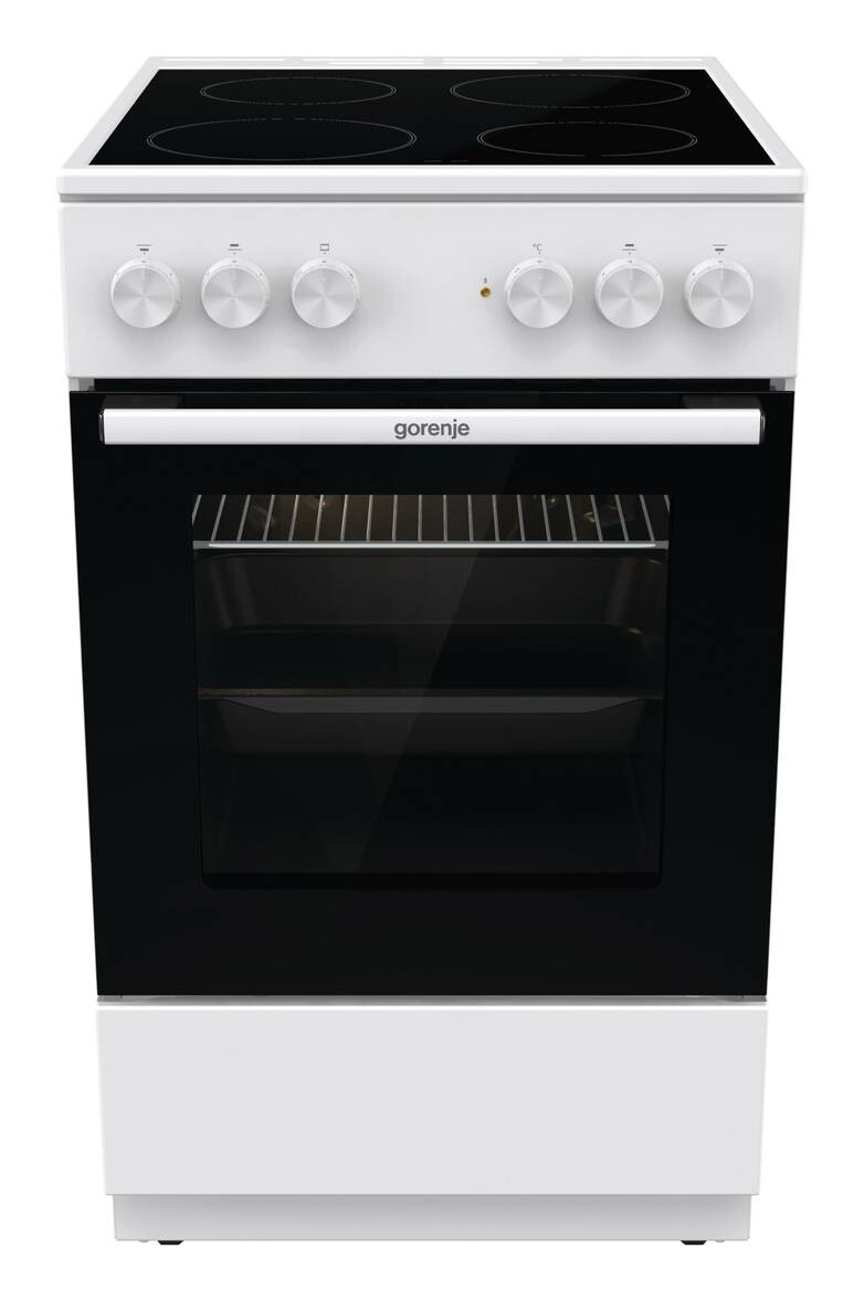 Gorenje Standherd 50cm mit Glaskeramikkochfeld GEC5A21WG EEK: A Spektrum: A+++ bis D 74l Volumen weiß B/H/T: ca. 50x85x59 cm