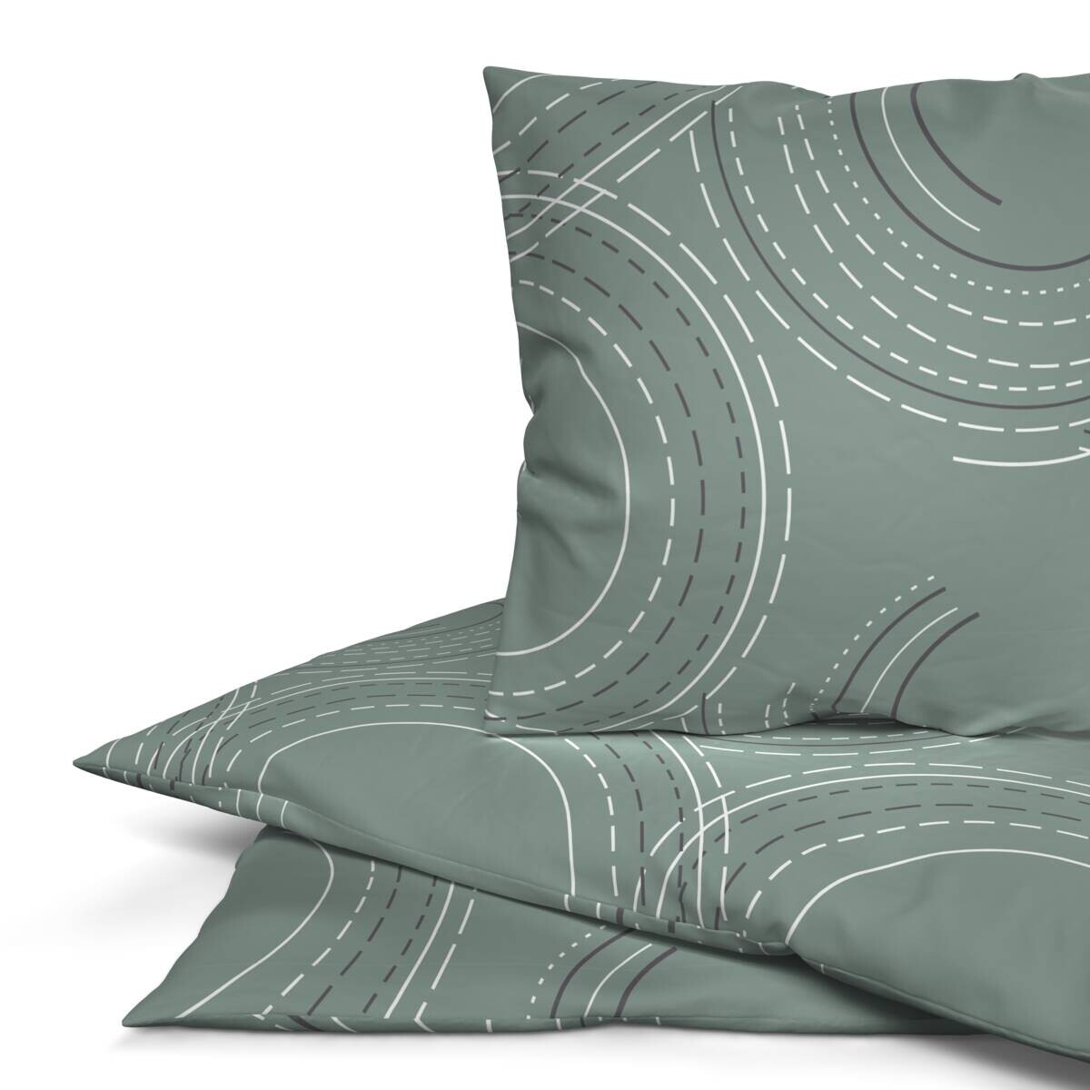 Sensation Microfaser Bettwäsche grün 100% Polyester B/L: ca. 135x200 cm