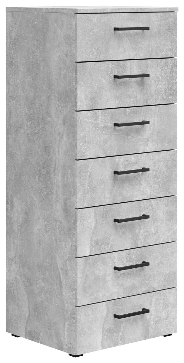 Kommode Multi-Stauraum Typ 18 Beton Optik B/H/T: ca. 45x115x40 cm