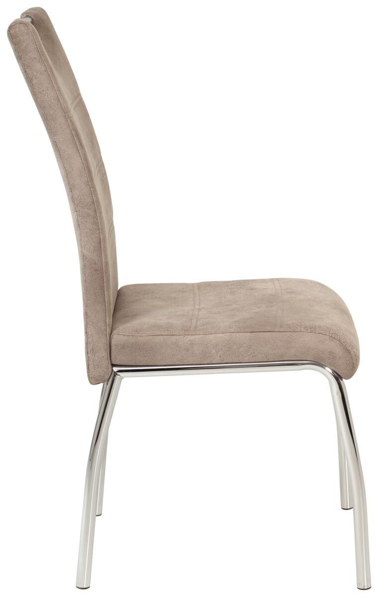 Stuhl Susi 2er Set beige Vintage Microfaser B/H/T: ca. 44x98x61 cm