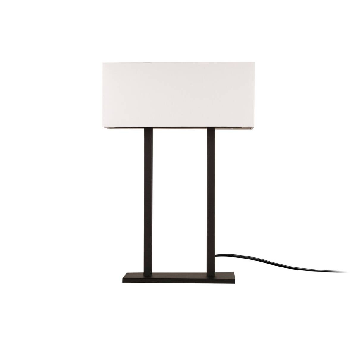 Opviq Tischleuchte weiß schwarz Eisen B/H/L: ca. 15x52x35 cm E27 1 Brennstellen
