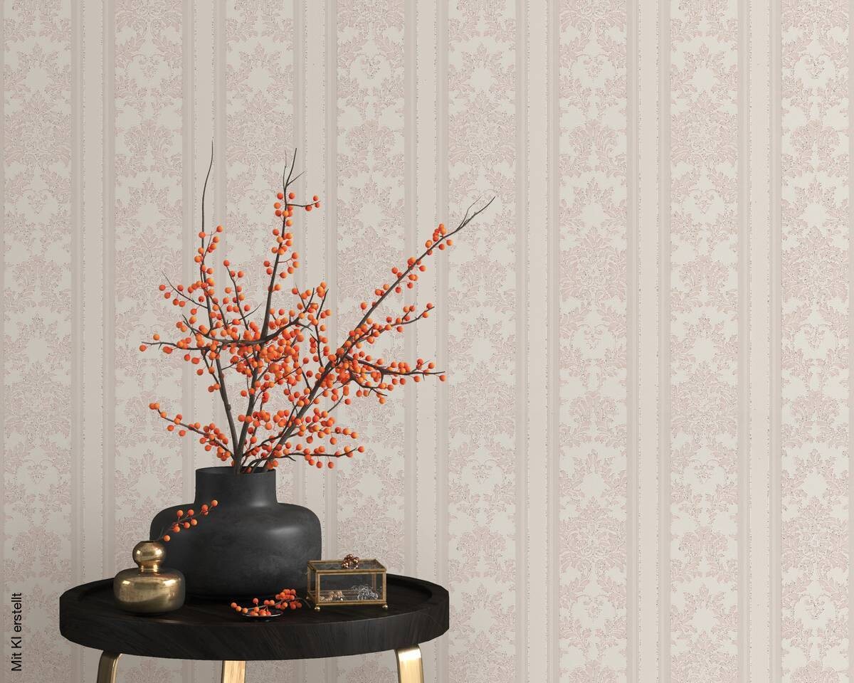 Erismann Vinyltapete Ornament beige B/L: ca. 53x1005 cm