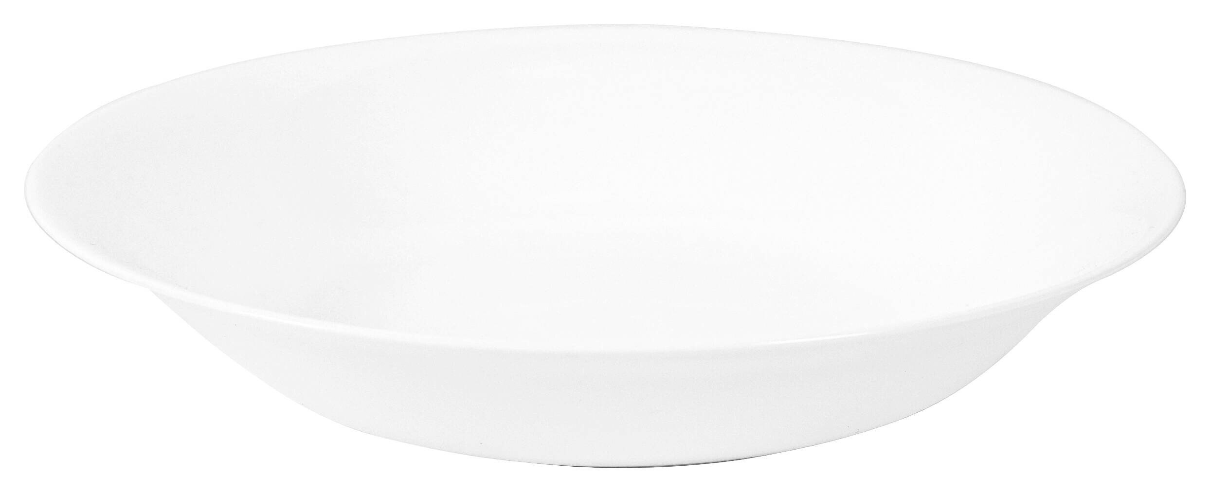 Teller weiß Opal-Hartglas