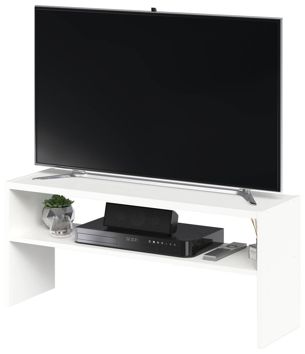 TV-Bank weiß B/H/T: ca. 94x42x28 cm