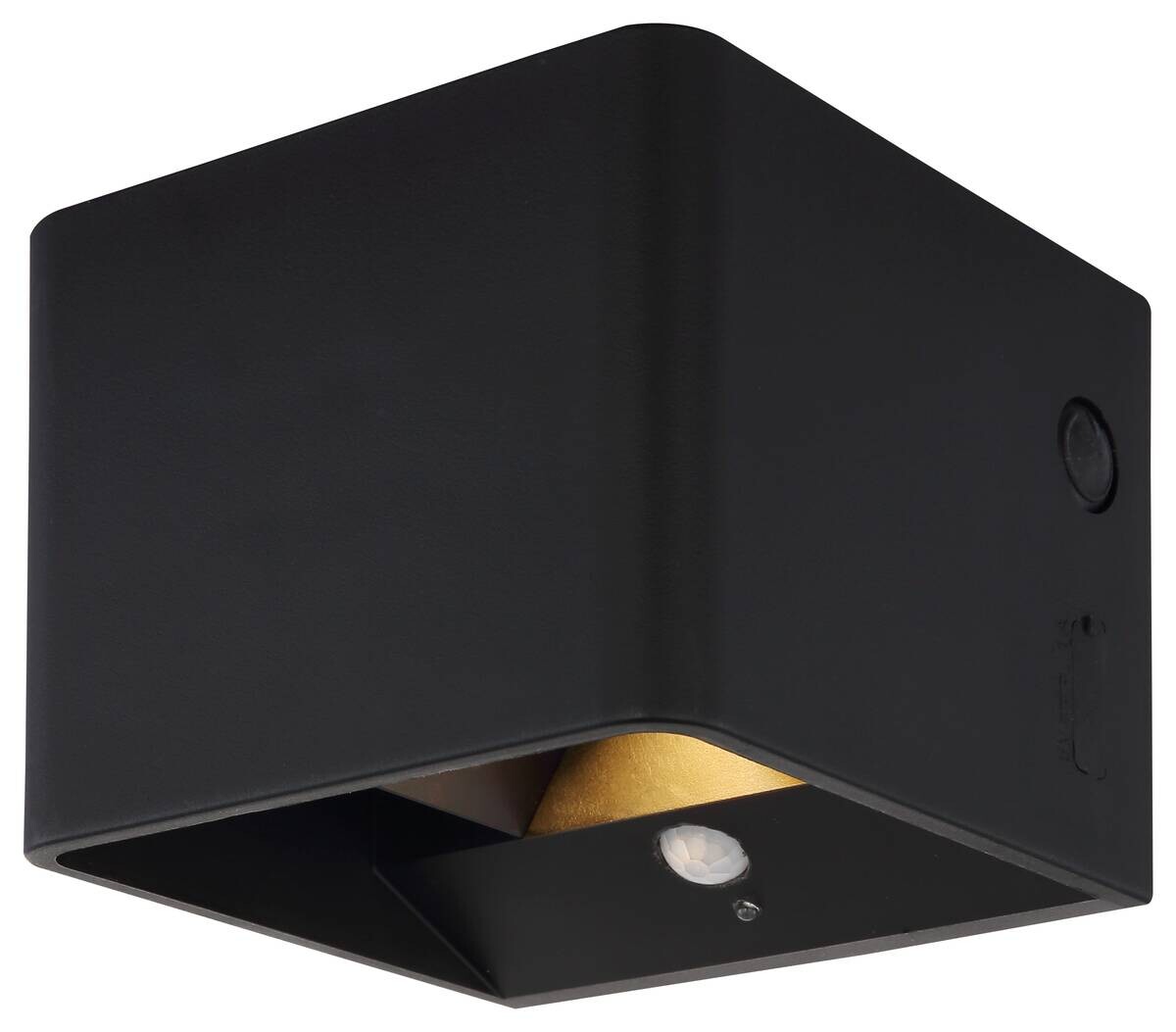 GLOBO LED-Wandleuchte klar mattschwarz PVC Kunststoff Metall B/H/L: ca. 10,1x8x10,2 cm 1 Brennstellen