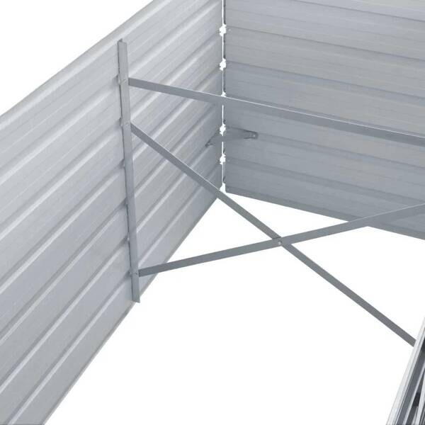 Hochbeet grau Stahl B/H/L: ca. 80x45x240 cm