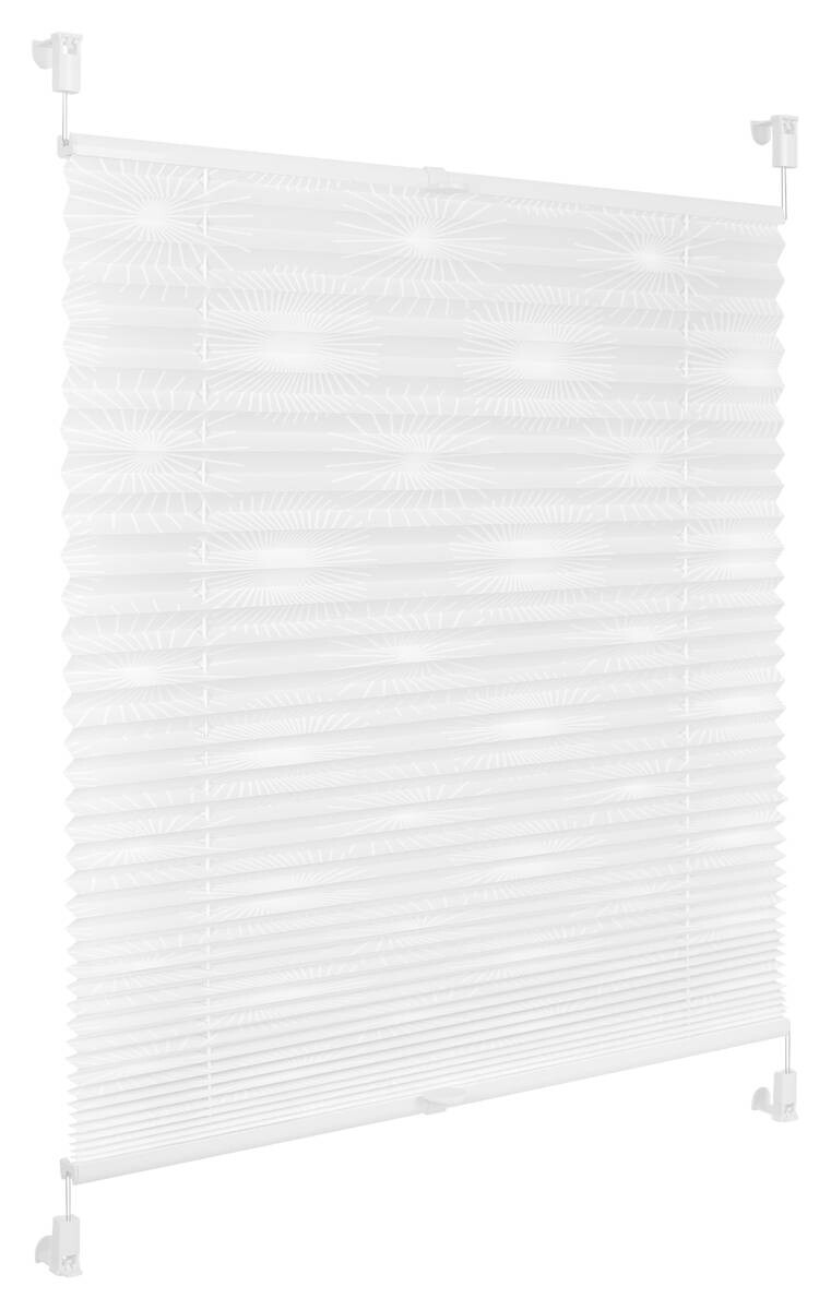 LICHTBLICK Spannplissee Sonne weiß B/L: ca. 70x130 cm