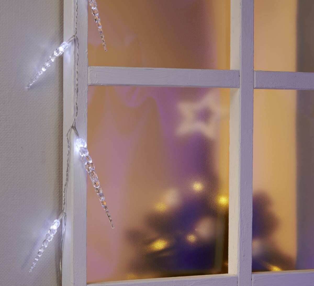 Star-Max LED-Eiszapfenlichterkette