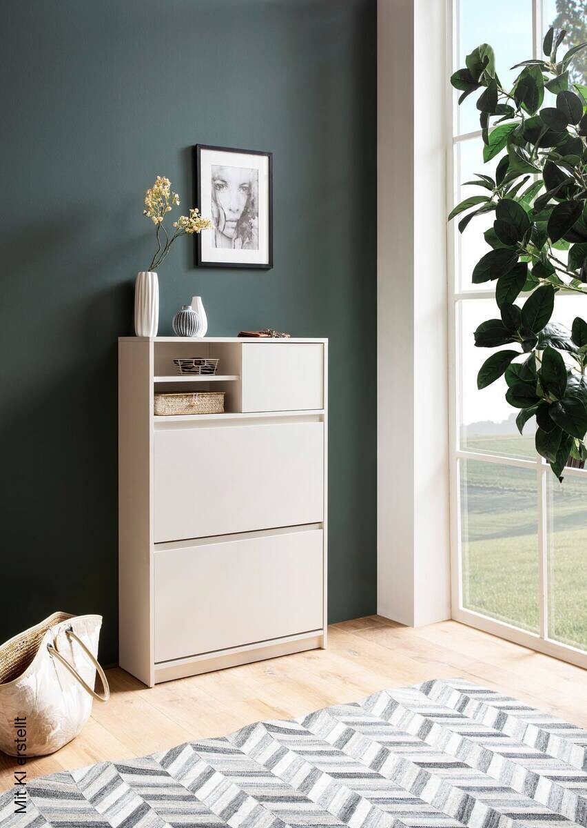 Schuhschrank weiß B/H/T: ca. 71x110x24 cm