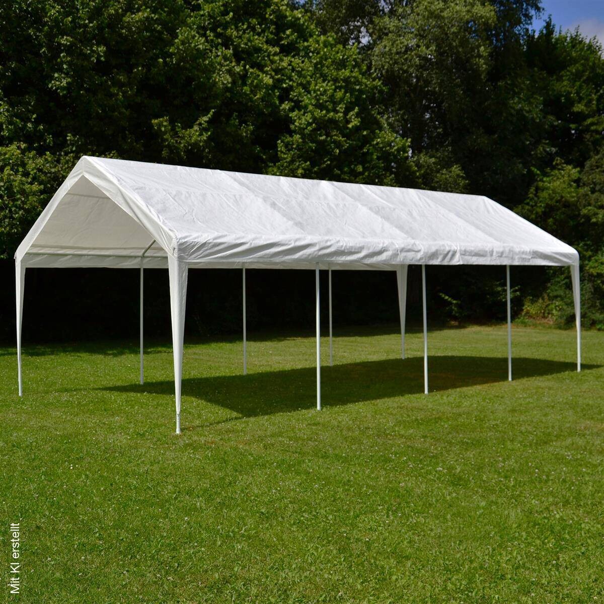 VCM Pavillon weiß Metall B/H/L: ca. 400x200x800 cm