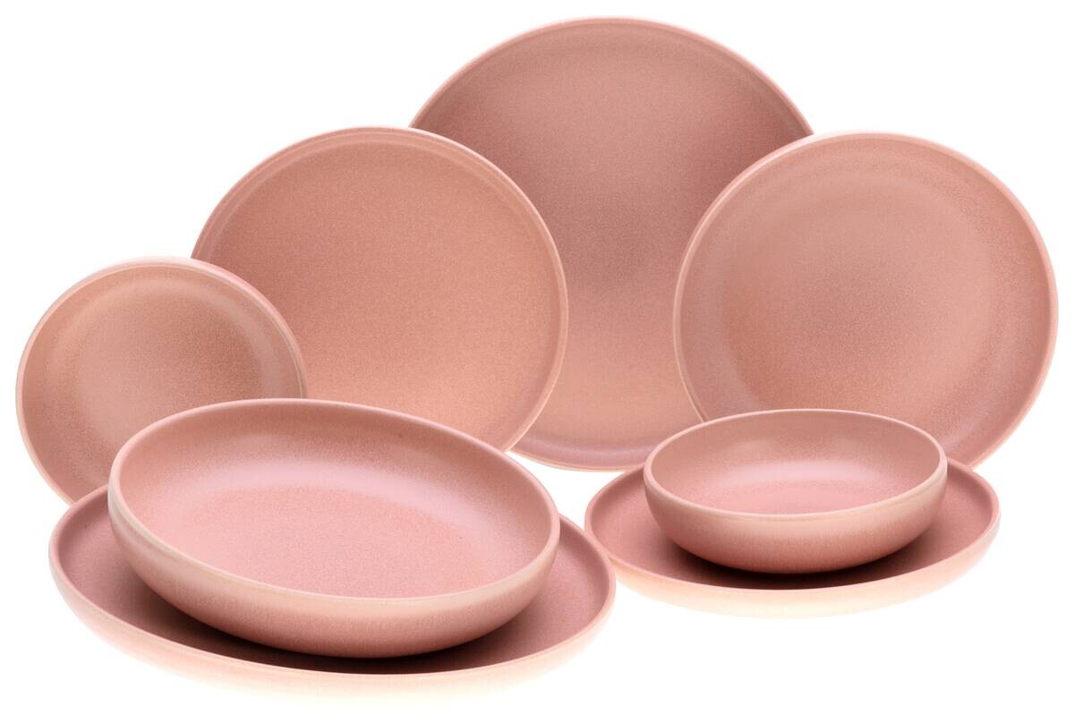 CreaTable Tafelservice Uno Rusty rosé Steinzeug 8 tlg.