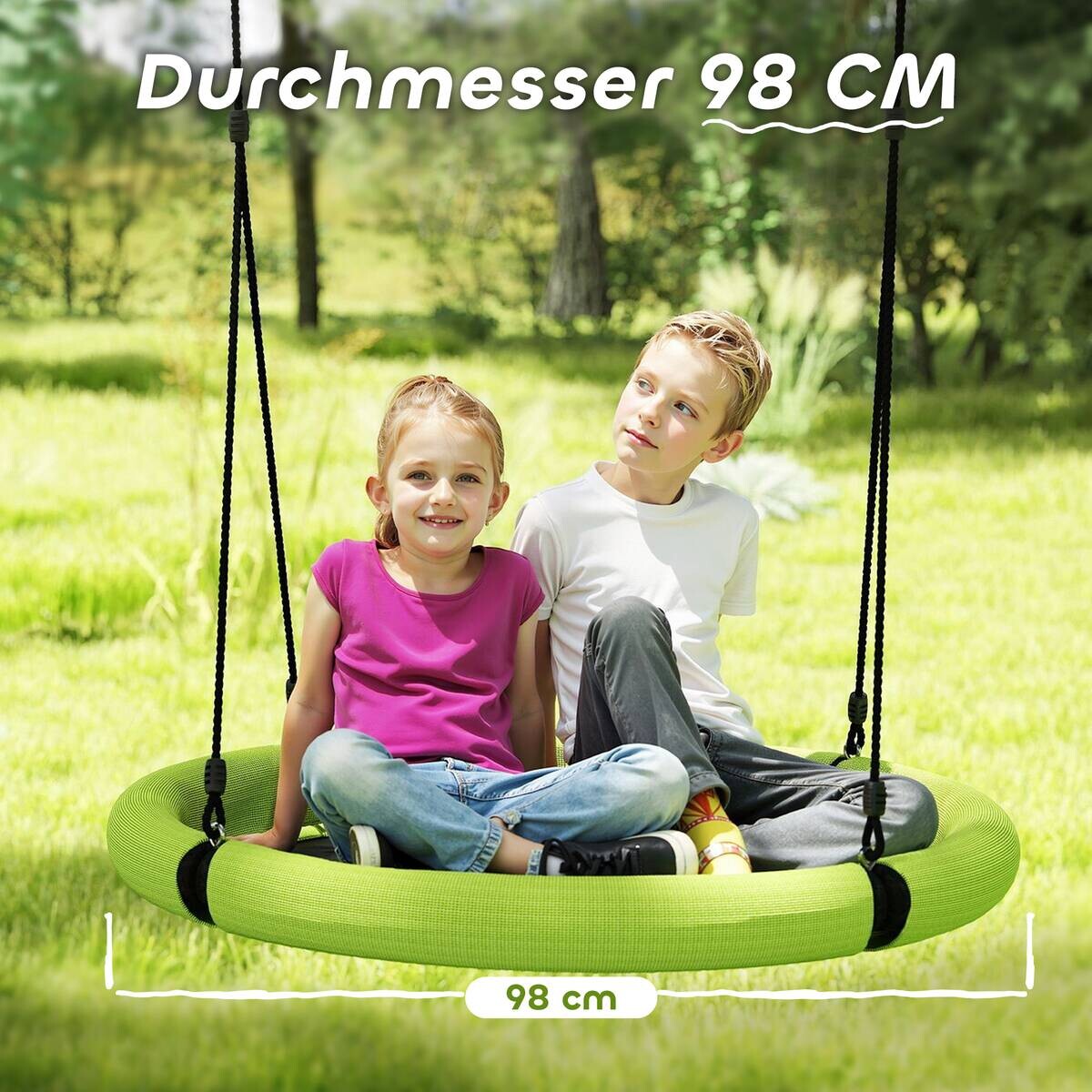 AIYAPLAY Kinderschaukel grün B/H/L: ca. 98x190x98 cm