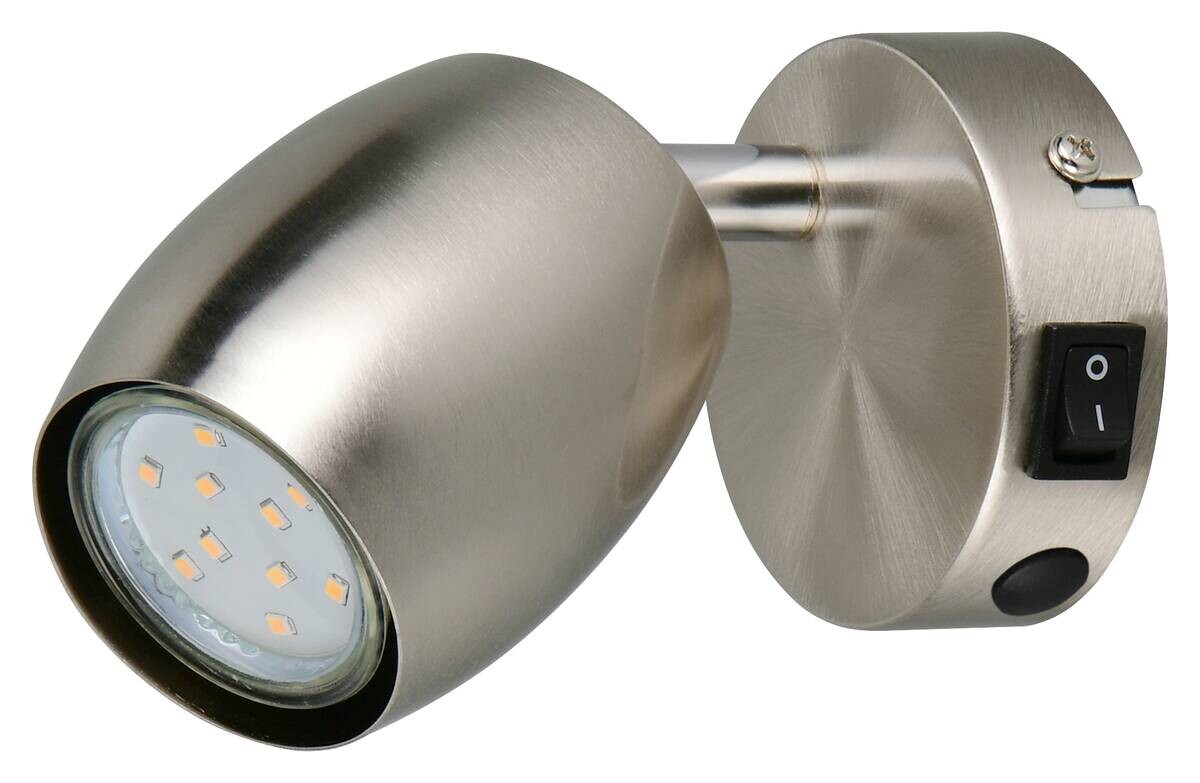 Reality Spots Nancy nickel matt Metall B/H/L: ca. 9,5x14x8 cm GU10 1 Brennstellen