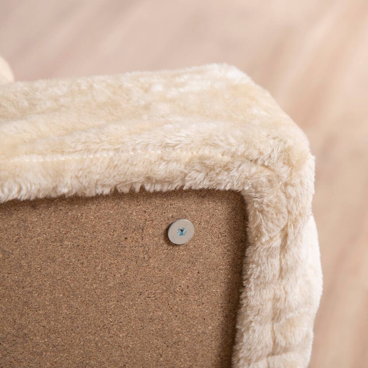 PawHut Haustiertreppe beige Edelstahl B/H/L: ca. 35x44x60 cm