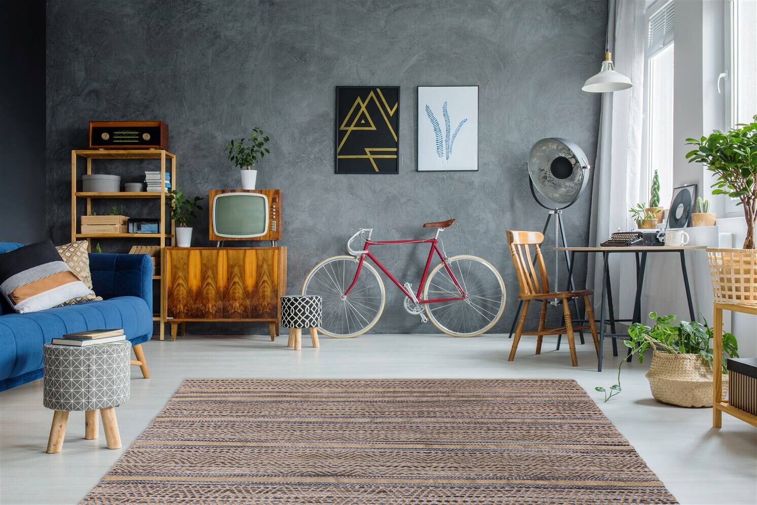 Kayoom Kurzflorteppich Sienna 810 grau B/L: ca. 160x230 cm