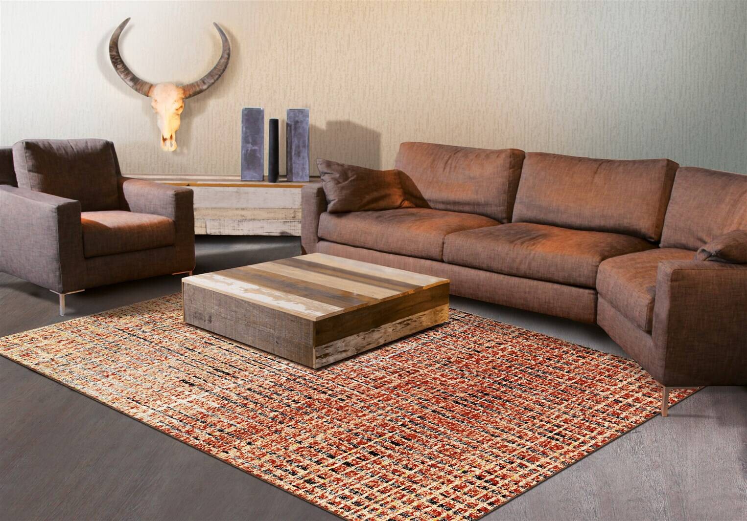 Arte Espina Kurzflorteppich Topaz 5400 terra B/L: ca. 170x240 cm