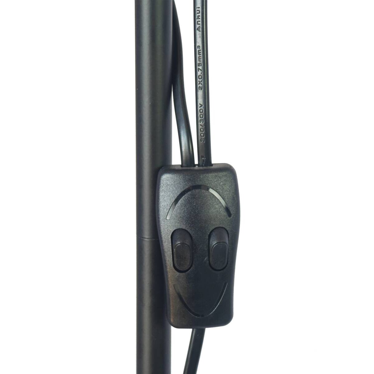 Sensation Stehlampe Biro Promo schwarz weiß Metall Kunststoff H: ca. 180 cm E27 2 Brennstellen
