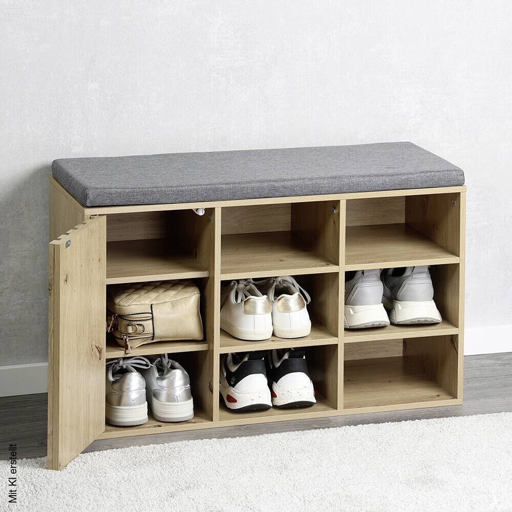 Kesper Schuhschrank natur Holz B/H/L: ca. 29,5x48x76 cm