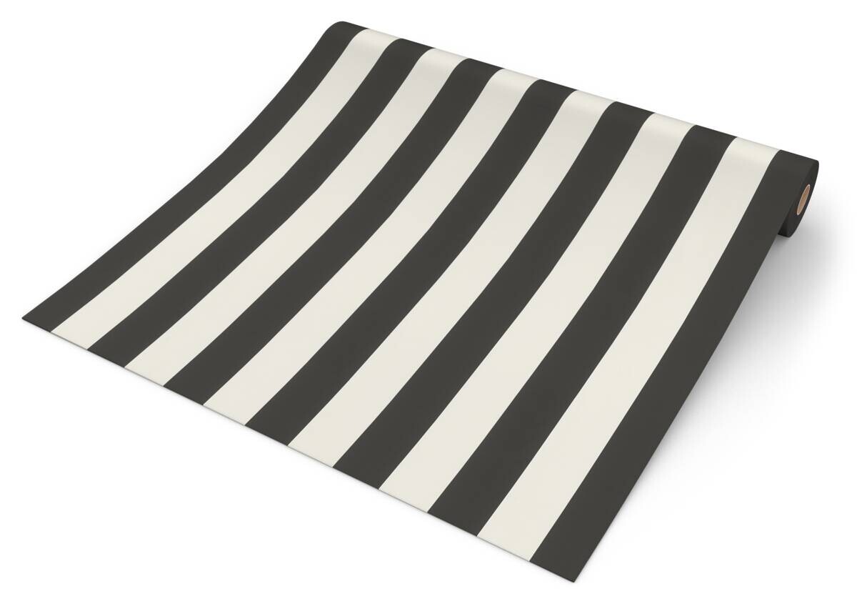 Vliestapete Streifen schwarz weiß B/L: ca. 53x1005 cm