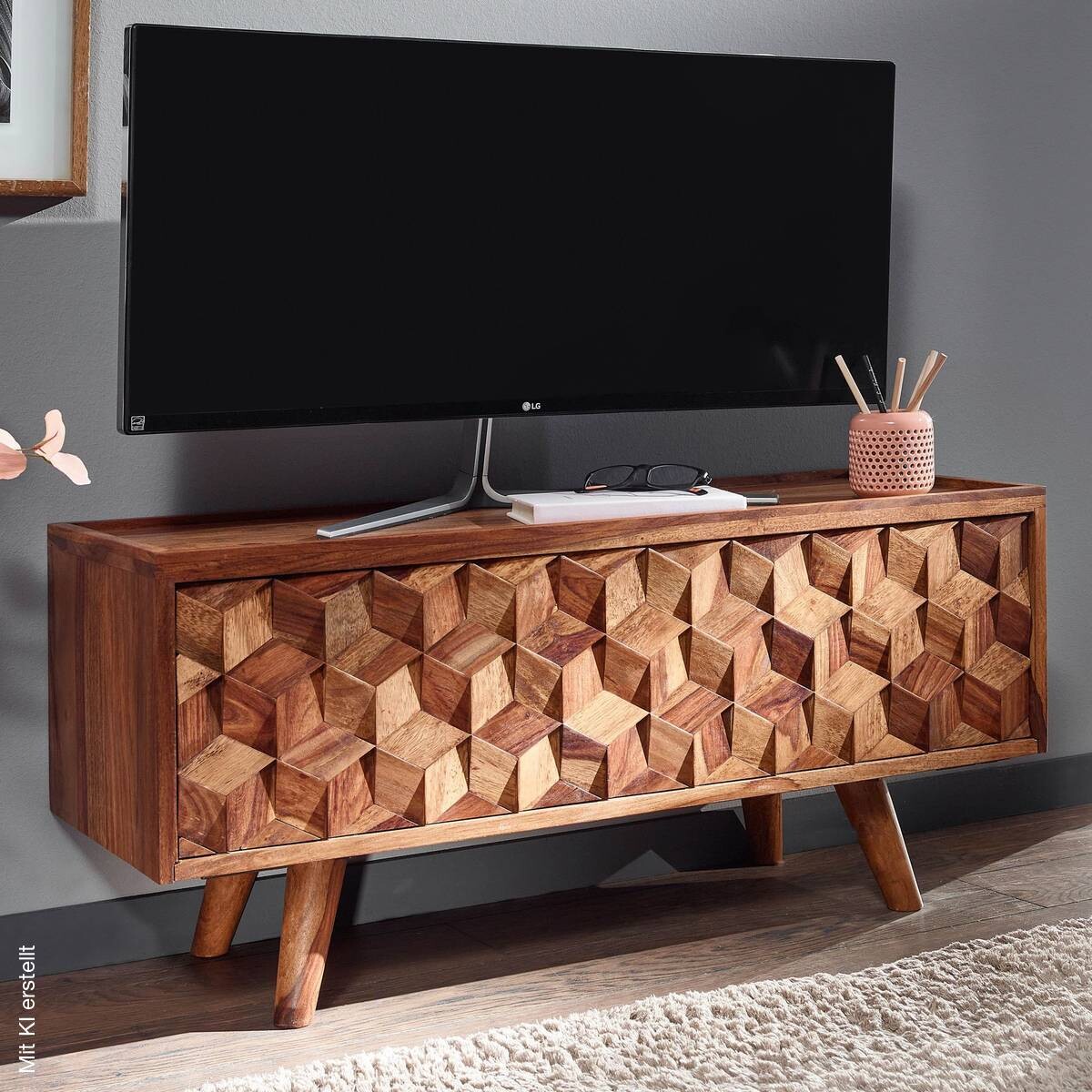 Lowboard rosenholz Nachbildung B/H/T: ca. 92x44x35 cm