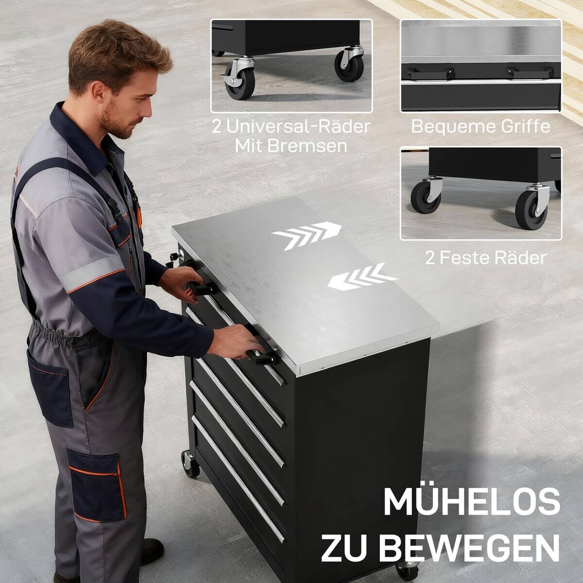 Werkstattwagen B/H/T: ca. 65,5x76x34,5 cm