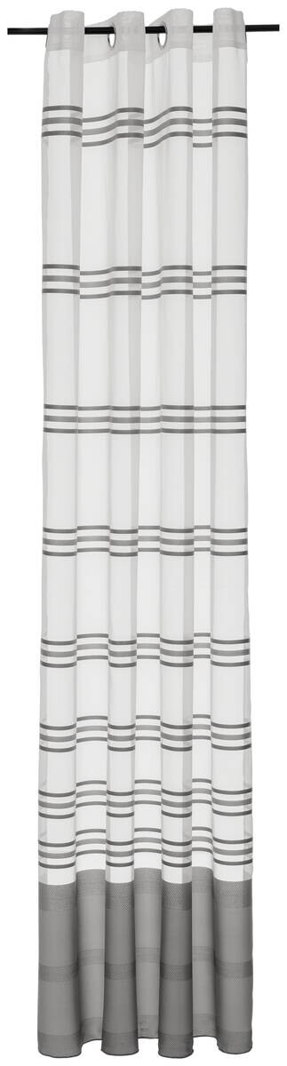 POCOline Ösenvorhang Chicago silber 100% Polyester B/L: ca. 150x245 cm