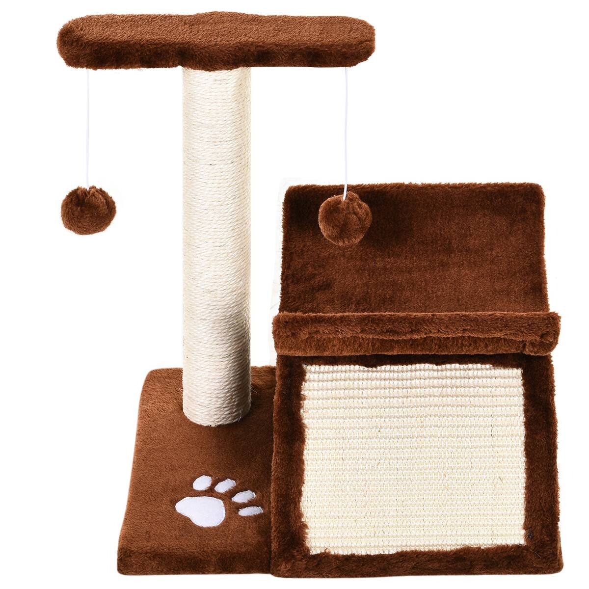 PawHut Katzenkratzbaum braun Spanplatte B/H/L: ca. 30x43x40 cm