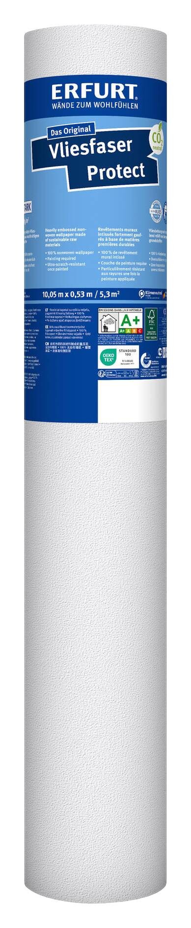 Erfurt Vliestapete Protect 210 weiß B/L: ca. 53x1005 cm