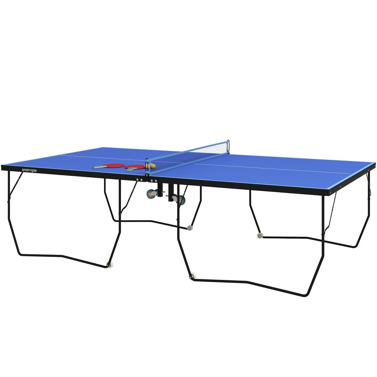 SPORTNOW Tischtennisplatte blau Stahl B/H/L: ca. 152,5x76x274 cm