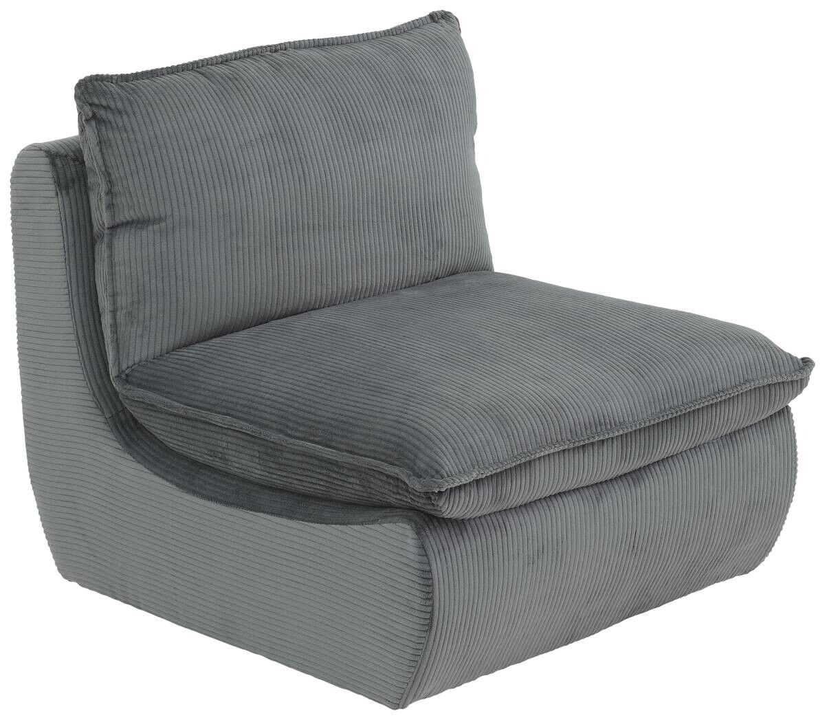 Sessel Rhodos dunkelgrau Microfaser B/H/T: ca. 74x77x87 cm