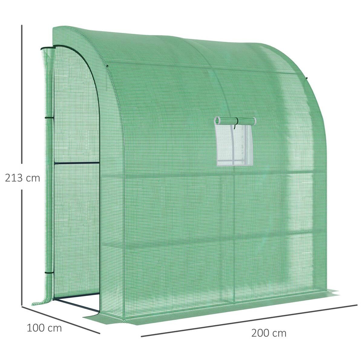 Outsunny Foliengewächshaus mit 4 Regalen B/H/L: ca. 100x213x200 cm