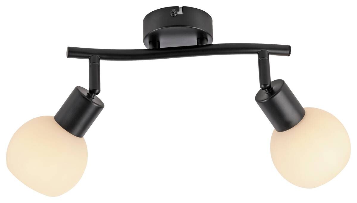 Just Light Spot 2flg. Loki schwarz B/H/L: ca. 25x20x43 cm E14 2 Brennstellen