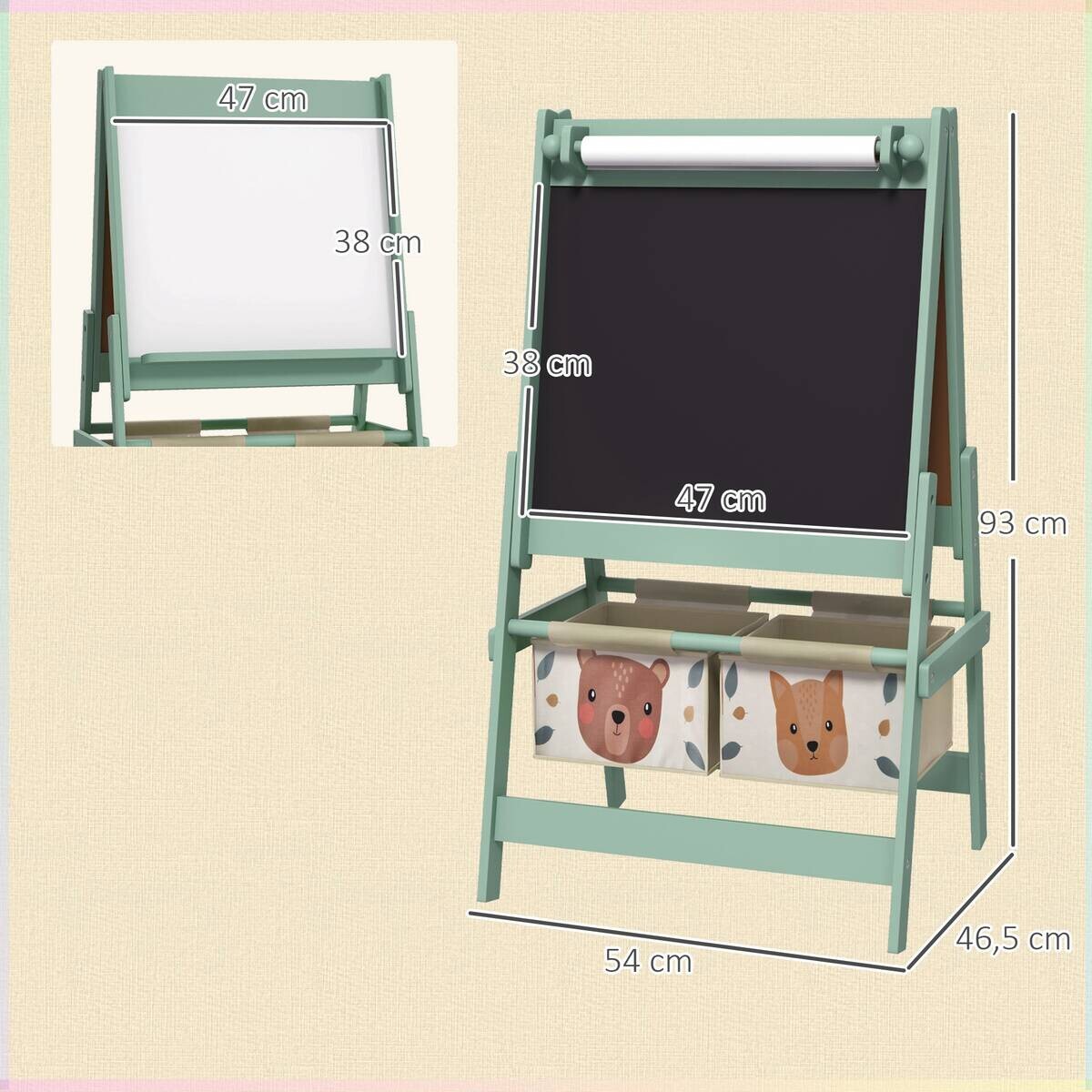 AIYAPLAY Kindertafel B/H/L: ca. 46,5x93x54 cm