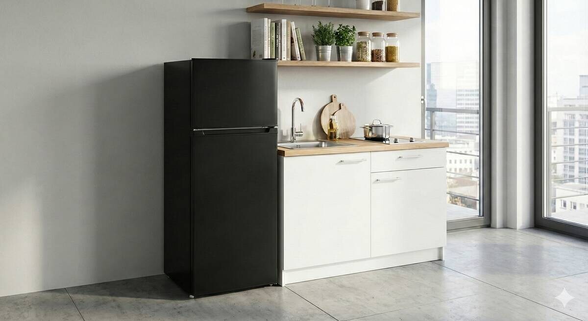 POCOline Kühl-/Gefrierkombination KGK125-132ES schwarz B/H/T: ca. 45x125x49 cm