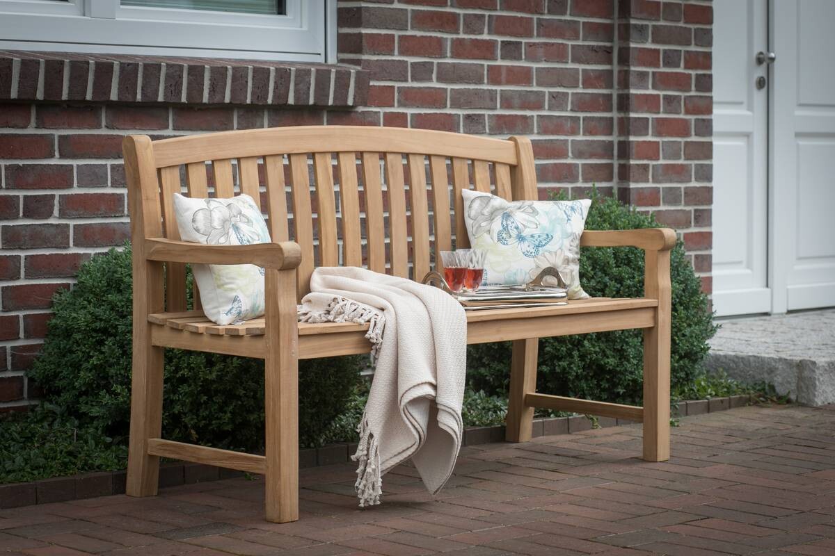 deVries Gartenbank Woodie braun Teakholz B/H/T: ca. 150x94x57 cm