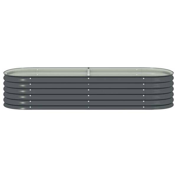 Garten-Hochbeet grau Stahl B/H/L: ca. 80x44x240 cm