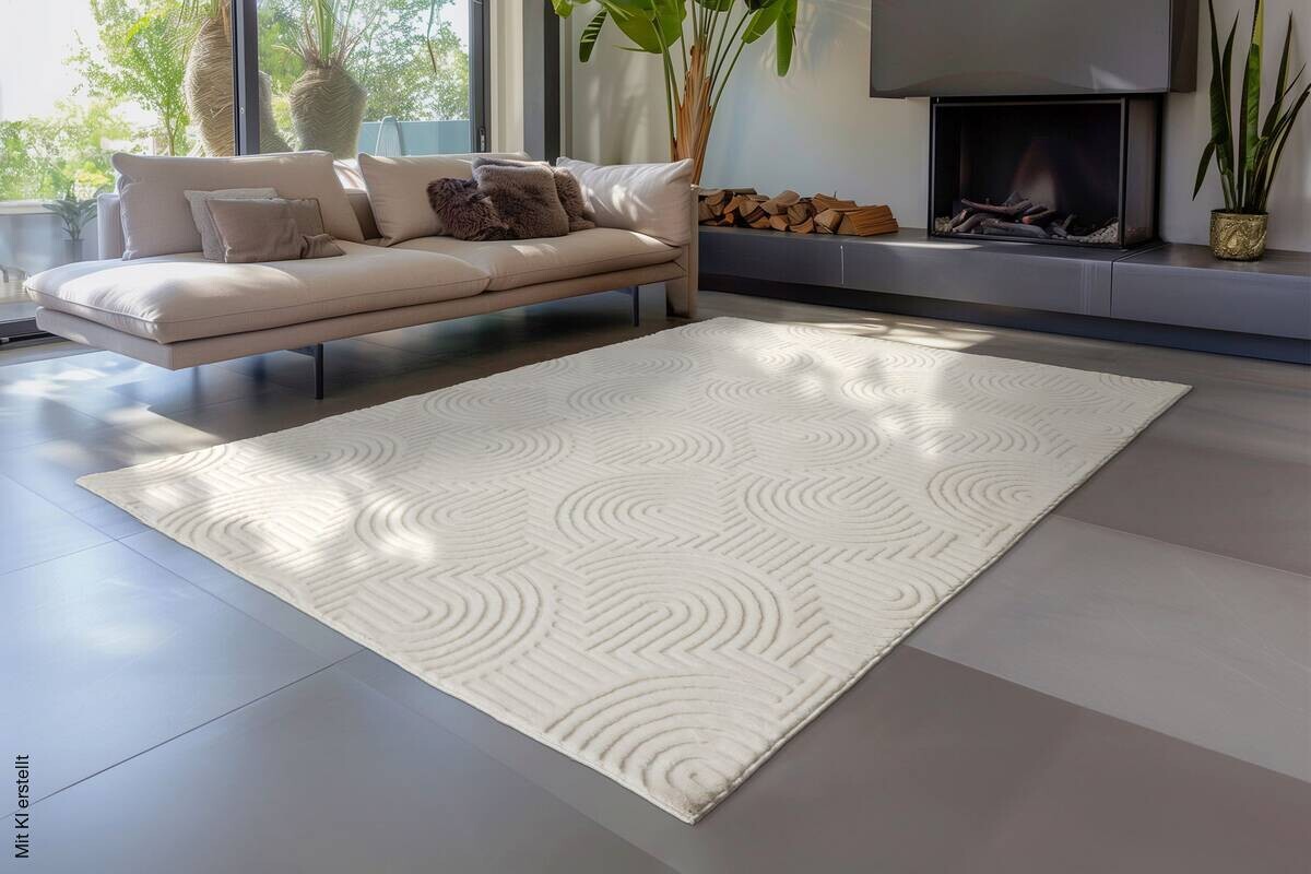 Obsession Teppich Zen Sei creme B/H/L: ca. 120x12x170 cm