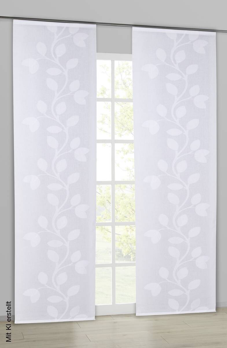 POCOline Schiebevorhang Michelle weiß B/L: ca. 60x245 cm