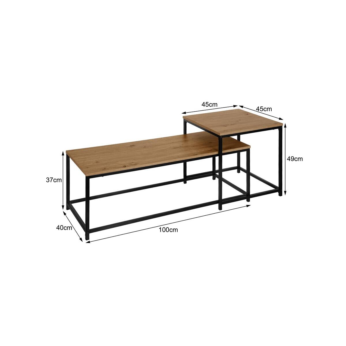 Couchtisch Oak Nachbildung B/H/T: ca. 100x37x40 cm