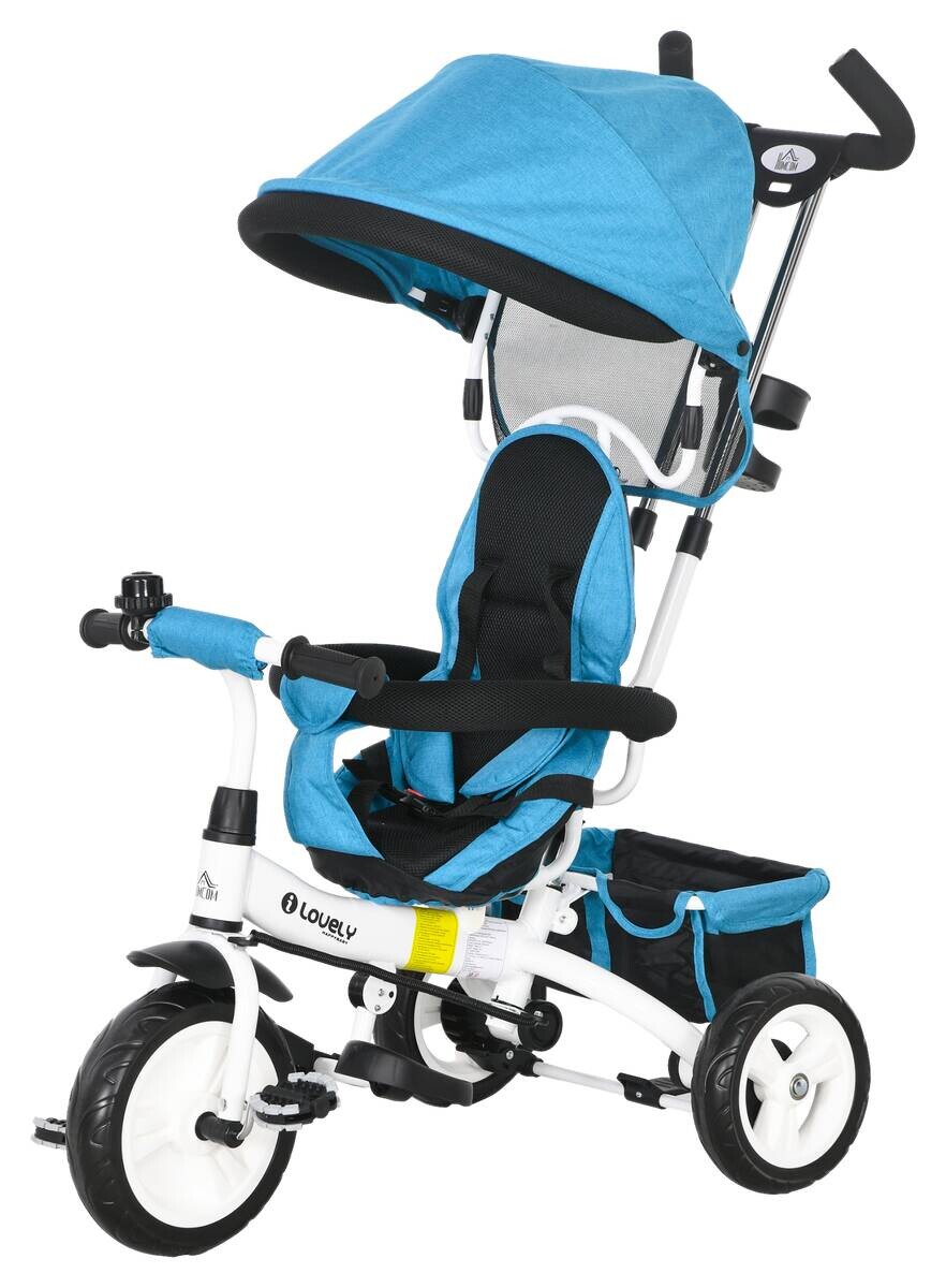 HOMCOM Kinderdreirad blau B/H/L: ca. 50x106x95 cm