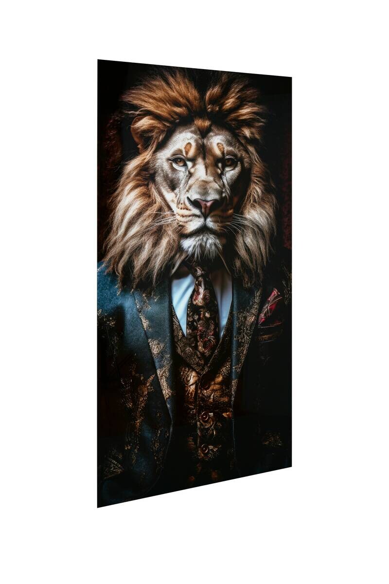 Wandbild Löwe B/H: ca. 90x180 cm