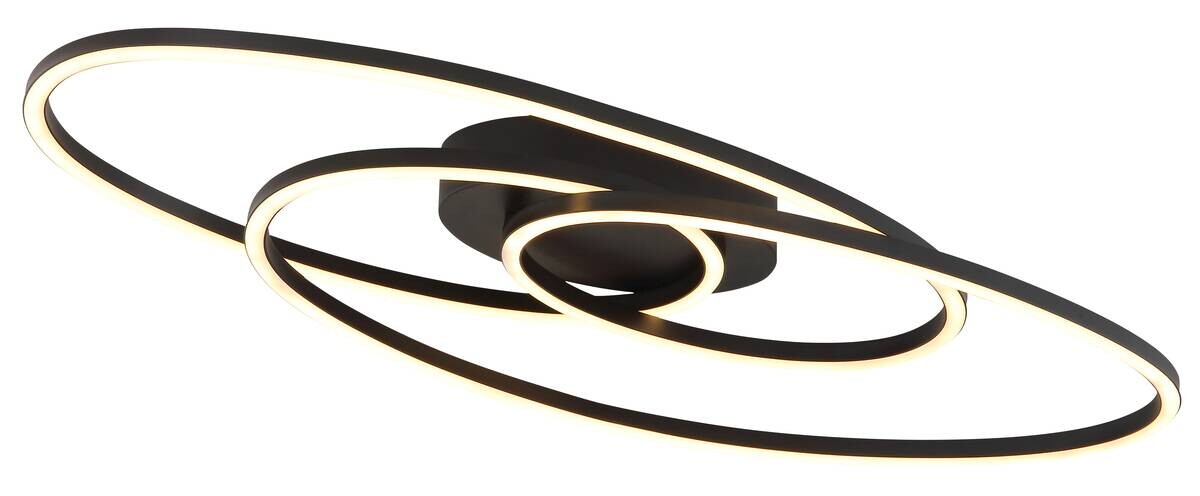LED-Deckenleuchte Lazo schwarz Metall B/H/L: ca. 25x8x67,5 cm