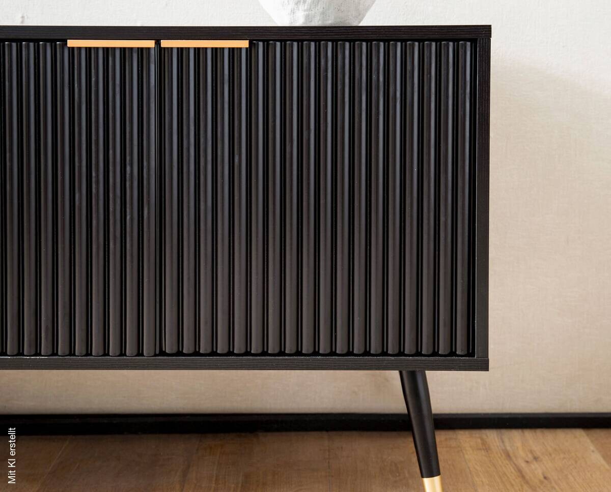 Lowboard schwarz B/H/T: ca. 150x60x39 cm