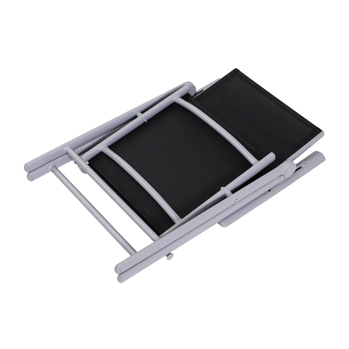 Outsunny Gartensitzgruppe schwarz Aluminium