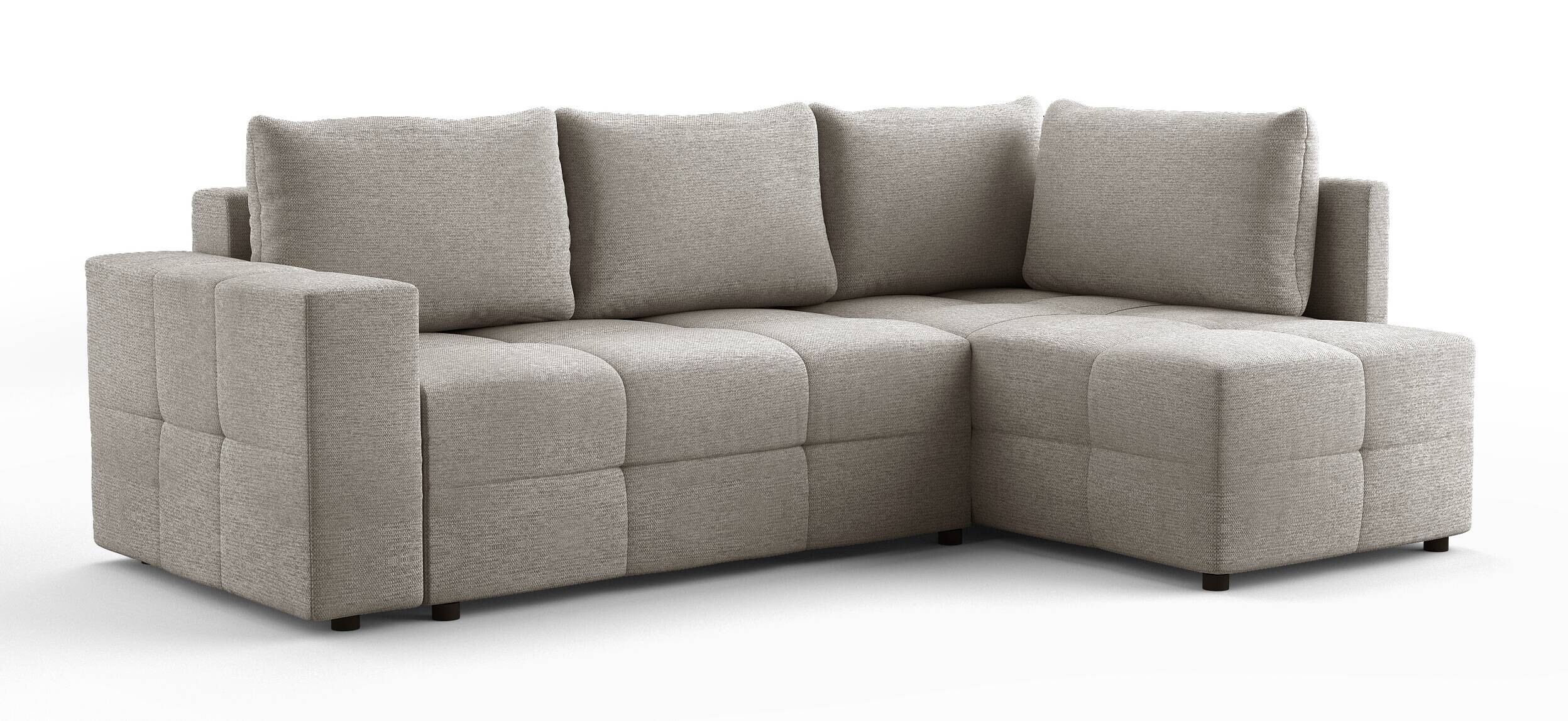 Ecksofa mit Bettfunktion und Bettkasten stone Flachgewebe B/T: ca. 238x167 cm